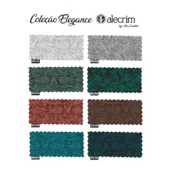 Kit de Tecido para Patchwork Alecrim Coleção Elegance - Kit com 8 Cores