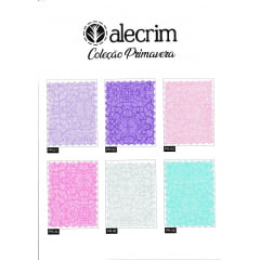 Kit de Tecidos para Patchwork Alecrim Coleção Primavera - Kit com 6 cores