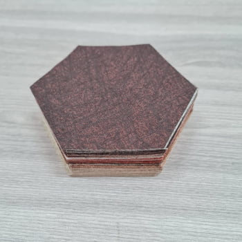 Kit Hexágonos de 8,5 cm Coleção Chocolate Alecrim Tecidos