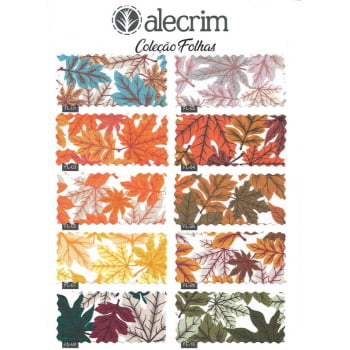 Kit Hexágonos de 8,5 cm Coleção Folhas 1 Alecrim Tecidos
