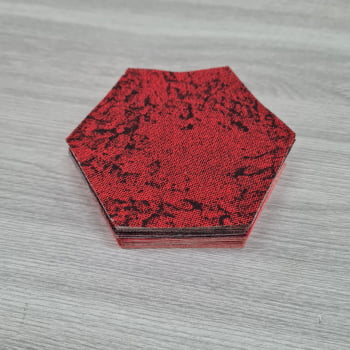 Kit Hexágonos de 8,5 cm Coleção Rubi Alecrim Tecidos