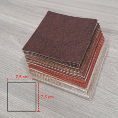 Kit Quadradinhos de Tecidos Alecrim 7,5x7,5cm Coleção Chocolate