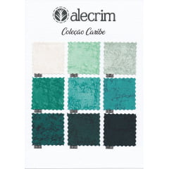 Kit de Tecidos para Patchwork Alecrim Coleção Caribe - Kit com 9 cores-V2