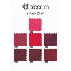 Kit de Tecidos para Patchwork Alecrim Coleção Rubi - Kit com 7 Cores