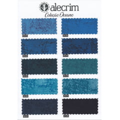 Kit Tecidos Alecrim com 10 cortes de 1m x 1,40m (Total de 10m no Kit) Coleção Oceano V2
