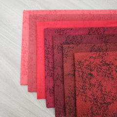 Kit Tecidos Alecrim com 7 cortes de 1m x 1,50m (Total de 7m no Kit) Coleção  Rubi - V2
